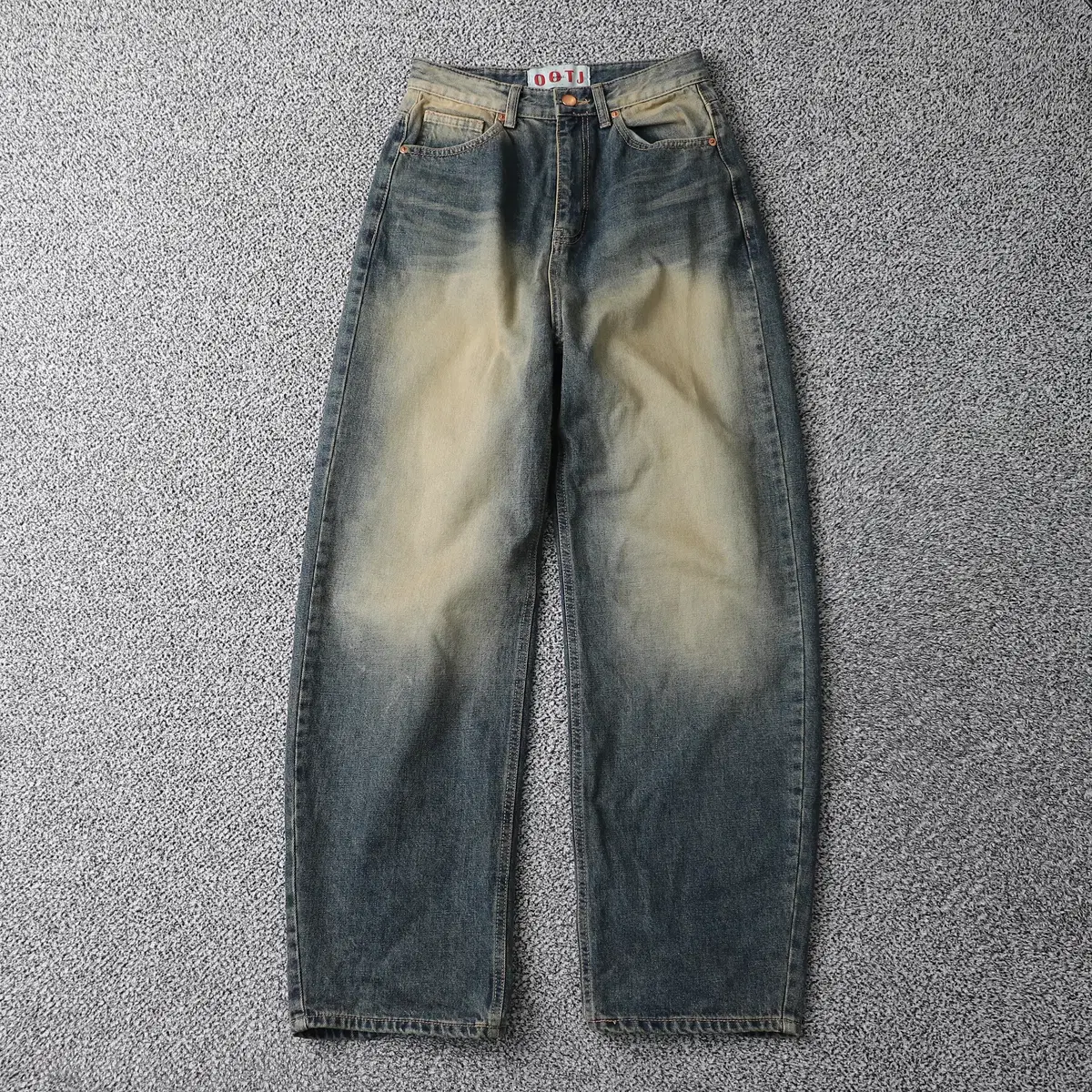 [W] OOTJ 오오티제 워싱 와이드 데님 팬츠 (S)